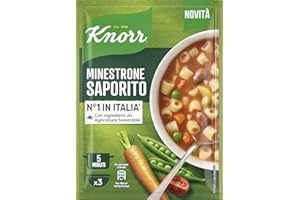 Knorr Minestrone Saporito, Piatti Pronti Knorr con Verdure da Agricoltura Sostenibile, Senza Coloranti, Senza Conservanti, Fonte di Fibre, Fonte di Proteine, Vegano, 78 g