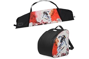 BAMBINIWELT BY RAFAEL K. BAMBINIWELT dziecięca torba na narty, torba na buty narciarskie, zestaw wodoszczelny, pokrowiec na narty, sporty zimowe, kombi