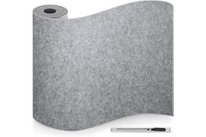 CAHOMO Feltrini Sedie Grigio chiaro, Feltro Adesivo Forte, 40x200cm Feltrini per Mobili Pesanti, 3mm de Spessore Moquette Adesiva per Auto, Feltrino Autoadesivo per Sedie, Mobili, DIY, Cornici
