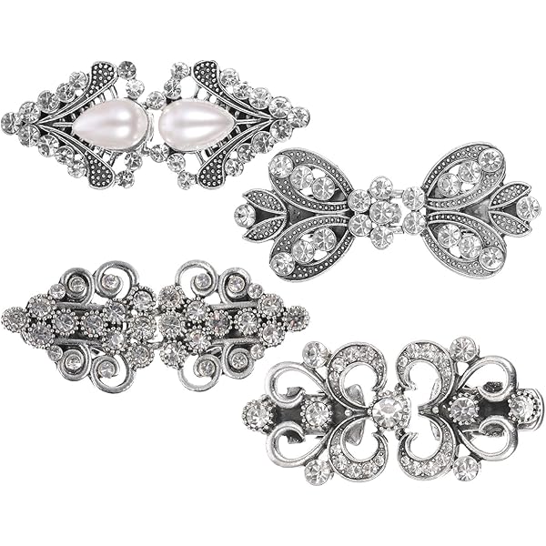 Broche Femme Broche Rose Strass Et Perles - Faite Main - Accessoire Robe/fête - 5,4x5,08cm - Cadeau élégant