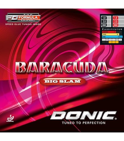 Donic Baracuda Avis Revêtement De Raquette De Tennis De Table Donic Baracuda Max Rouge Effet K 880089