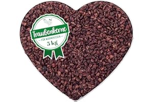 HERBALIND ...NATÜRLICH 5kg PREMIUM Natur Traubenkerne lose für Wärmekissen - ergiebiges Kissen Füllmaterial getrocknet und anschmiegsam zum Befüllen von Nackenkissen, Traubenkernkissen Füllung