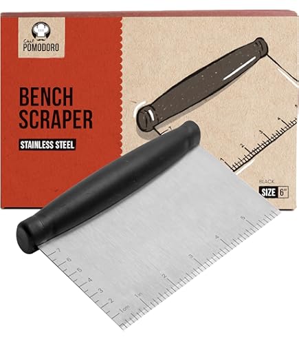 Raschietto Per Pasta In Acciaio Con Manico Legno - 2 Pezzi Per Impasto E Pizza - Foto 4