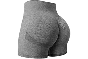 YEOREO Women Gym Short High Waist Tummy Control Scrunch Butt Seamless Workout Butt Lifting 5" Cycling Shorts