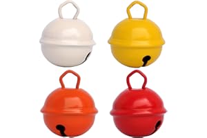 MUSIKID Gros Grelots Musicaux Couleurs Blanc Jaune Orange Rouge (4 clochettes 25mm) Existe en Petits 15mm Géants 35mm Pour Enfants Bébé : Montessori Instruments Anniversaire Chat Décorations Loisirs Créatifs
