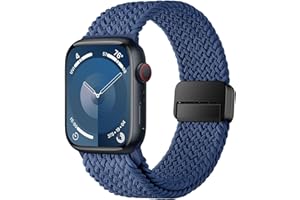 HITZEE Pasek do zegarka Apple Watch 49, 45, 44, 42, 41, 40, 38 mm, nylonowy, elastyczny, pleciony, z magnetycznym zapięciem, do modelu Apple Watch Ultra 2, serie 9, 8, 7, SE, 6, 5, 4