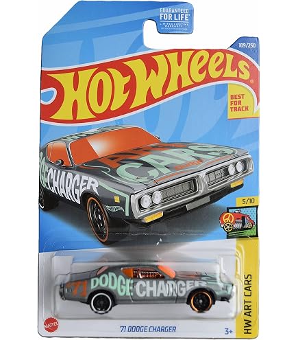 Hot Wheels 2022 - '71 Dodge Charger - Red - Art Cars - 5/10 - 109