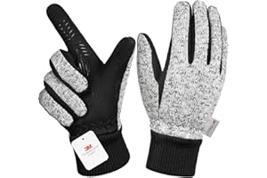 BIKINGMOREOK 3M Thinsulate Winter Gloves - Men & Women, -10°F Thermal, Touchscreen, Anti-Slip, Cycling, Skiing, Running, Hiking, Driving, Outdoor Sports