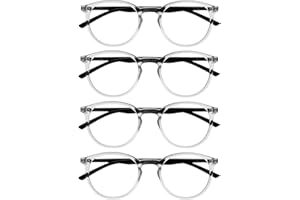 ‎OPULIZE OPULIZE MET Bluelight-Lesebrille, schmaler, runder Rahmen, Federscharniere, verbessert den Schlaf, Computerspiele, blendfrei, 3er- und 4er-Pack