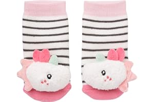 Fehn Rasselsocken Baby Einhorn – Babysocken mit Rassel-Funktion und Einhorn-Köpfchen – Fördern Motorik & Sinne – Babykleidung optimal als Erstlingssöckchen – Für Babys & Kleinkinder ab 0+ Monaten