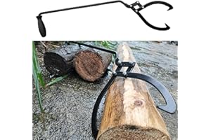 BONJUME Pince à Bois Forestière, 10 Pouces Pince Forestière Pour Troncs Pince De Pré-Livraison Pince D'emballage à Main Longue Levage Pour Bois Bûches Outil Forestier Pour Manutention Traînage Transport