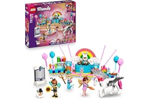 LEGO Friends Costume Party with Unicorn & Fairy - Toy for 6+ Year Old Girls, incl. a Stage, DJ Booth, 4 Mini Dolls, Churro the Cat & a Horse Figure, Plus Fun Accessories, Gift Idea - 42661