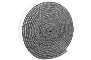SUBTACK Cinta para juntas de barbacoa, sello de ahumador de alta temperatura, repuesto de junta de parrilla autoadhesiva, cinta de fieltro resistente al calor para Big Green Egg Char-Griller Kamado, Traeger y
