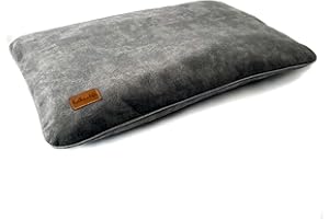 Halkalife Waterproof pillow for dogs and cats. Comfortable pet bed with a zipper. (L, Grey)