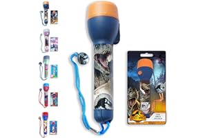SRV HUB JURASSlC World - Torcia a LED grande, per bambini, super luminosa, per Natale, compleanno e Ringraziamento, regalo per bambini dai 3 anni in su, 16 cm