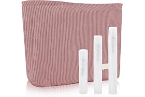 BSITSSS Kosmetyczka podróżna z 3 butelkami podróżnymi, wielofunkcyjna kosmetyczka, kosmetyczka podróżna, kosmetyczka na podróż, dla dzieci, kobiet, dziewcząt, kobiet, kolory mięsa, Moda