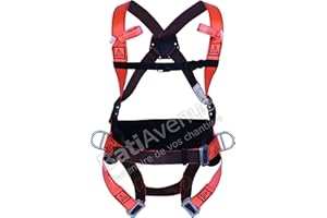 Deltaplus HAR14GT Haltegurt Mit Gurt - 4 Auffangösen, Orange, Größe S/M/L