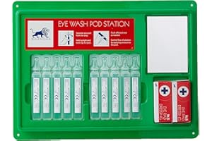 Steroplast Behälter-Station zur Augenspülung.