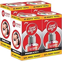 Goodknight Power Activ+, Mosquito Repellent - 45ml, 60 Nights Jumbo Refill (Pack of 4)