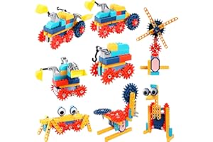Jirmerp Técnica Eléctrica Juguetes de Construcción para Niños 123 Uds RC Robot Juguete Todo en Uno Bloques de Construcción para niños en edad preescolar, Ingeniería Juguete Creativo Set