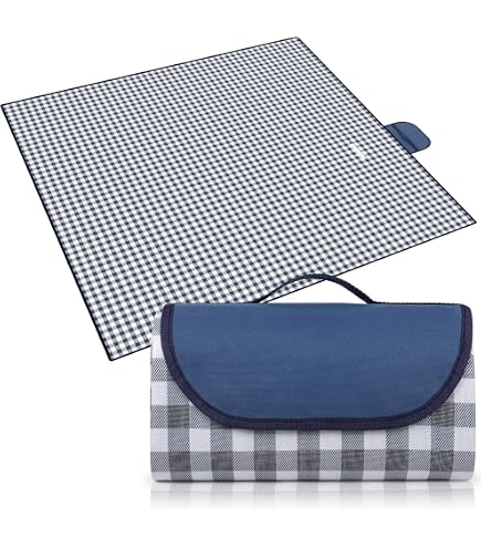 Couverture Pique-nique 200x200cm Étanche Et Lavable - Tapis Extérieur Portable Avec Poignée - Pour Plage, BBQ, Randonnée