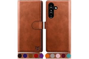SUANPOT Funda para Samsung Galaxy A25 5G con Tapa【Bloqueo RFID】de Cuero PU Cierre Magnético，Soporte Plegable，Ranura para Tarjeta Cover Wallet Leather para Samsung Galaxy A25 5G Phone Case Marrón Claro