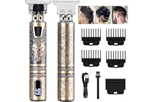 Guijiyi Beard Trimmer Men, Professional Hair Clippers Men, Cordless Electric Hair Trimmer Precision T Blade Trimmer for Men, USB Rechargeable Beard Grooming Kit with 4 Guide Combs, Gifts for Men