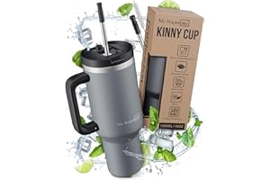 My Vesperbox Kinny Cup kubek termiczny ze słomką 500, 950, 1200 ml, kubek do kawy na wynos, ze stali nierdzewnej, bez BPA i melaminy