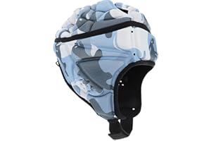 INOOMP Soft Rugby Helmet Bumper Cap Kids Baseball Helmet Kids Soccer Baseball Helmets Adjustable Rugby Headgear Soccer Scrum Cap Kids Rugby Helmet Eva Fit Blue Goalkeeper Guard