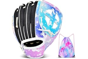 OLYPEGIC OlyMpic Kids Baseball Glove - Lightweight Synthetic Leather with Premium PU, Break-in Easy, Reinforced Lacing and Double Stitching, Breathable Mesh & Plush Lining - Youth Baseball Mitt for Boys Girls