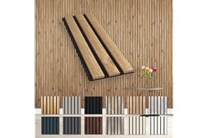 HEXIM Pannelli Acustici Campione - Parete a Lamelle Flessibile Legno MDF Pannelli Murali Rivestimento a Lamelle Rivestimento Murale Decorazione Interna (Pecan Pezzo campione)