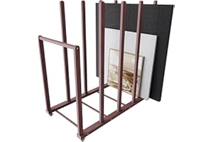 UNZERO Art Storage Rack, Art Canvas Storage, Art Drying Rack, Canvas Boards Rack Art Storage with Handle & Caster Wheels for Drawing Board, Panel, Paper Pad for Art Studios, Artworks, Gallery