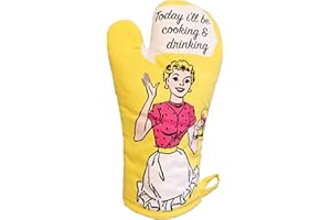 Sass Party & Gifts Funny Oven BBQ Mitts - Funny Heat Resistant Oven Gloves for Grilling & Cooking (Cooking & Drinking)