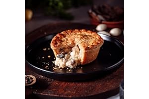 THE LEWIS PIE CO Chicken & Mushroom Pies – Gourmet Comfort Food, Hearty Individual Portions for Family Dinners, Quick Lunches, or Special Gatherings – 6 Pack, Delivered Fresh
