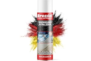 BRESTOL® Sprühkleber Extra Stark 500 ml – Industrielles Klebespray mit verstellbarem Sprühkopf – Schnelltrocknend & Präzise Dosierbar, Sprühkleber Schaumstoff, Holz, Metall, Kunststoff, etc.