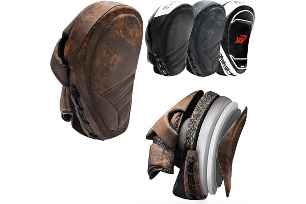 FOX-FIGHT Legend Focus Pads professionell premiumkvalitet av äkta läder handrepor repor repor slagkuddar boxkuddar träning sparring MMA kickbox kampsport BJJ