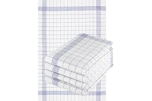 ‎BETZ Betz 5er Set 50 x 70 cm Halbleinen Geschirrtücher extrem strapazierfähig und saugstark Geschirrhandtuch Gläsertuch Jacquard Gläsertücher Küchentuch Handtuch MCT-11 HL blau