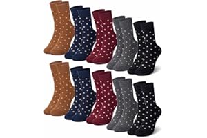 Falechay 10 Paar Socken Damen 39-42 35-38 Sportsocken für Damen Mehrfarbig Mit Streifen Punkte Damensocken Baumwollesocken