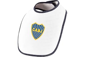 Boca Juniors - Bavaglino Bianco con Contorno Marino Unisex per Bambino, Taglia Unica