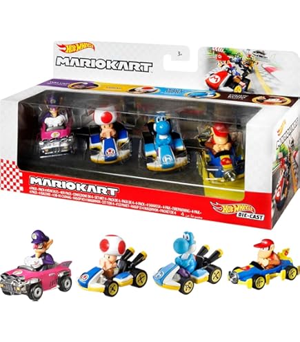 Hot Wheels Mario Kart Blue Yoshi Standard Kart