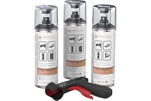 ‎AUPROTEC AUPROTEC Haftgrund Füller AUPROFILL MULTI Filler Grundierung für Autolack Primer Spray grau 3x 400ml + 1x Original Pistolengriff