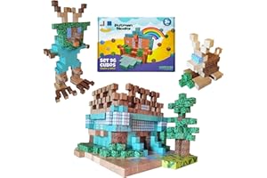 Putman Blocks Magnetischen Bausteinen für Kinder Set - 96 STÜCK - Spielzeug für 3 4 5 6 7 8 Jahre - Gesellschaftsspiele für 3-99 Jahre - Montessori-Würfel Edition Haus und Baum