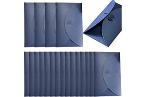 INELIHOO 20PCS Blank Pearlescent Paper Envelopes with Heart Clasp 18 x 11cm Long Retro Wedding Invitation Envelopes Thickened Heart Clasp Buckle Envelope Luxury Mailing Envelope Money Envelopee for Wedding