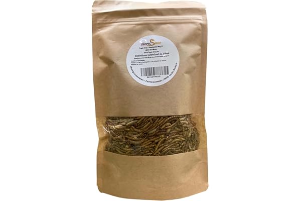 Vers séchés congelés- 500 ml - Nourriture pour reptiles, tortues, oiseaux, hérissons