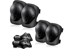 BOSONER Knieschoner Kinder Schoner Inliner Protektoren: [6er Set] Schützer Inline Skates Kinder Knieschützer Skateboard SchutzausrüStung Knie und Ellenbogenschützer für Kinder und Jugendliche