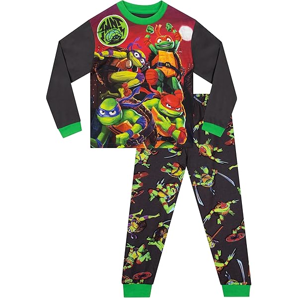 Sweat à Capuche TMNT Teenage Mutant Ninja Turtles Noir – Pull Garçon Avec Graphiques Leonardo, Donatello…