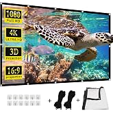 Projekt&ouml;r Ekranı, HUANYINGBJB 4K 16:9 HD Arka &Ouml;n Projekt&ouml;r Ekranı Katlanabilir Projeksiyon Ekranı &Ccedil;ift Taraflı Taşınabilir Dı