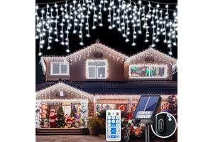 RJEDL Catena luminosa a LED rinnovabile, per esterni, 15 m + 5 m, 600 LED, con 8 modalità, timer, memoria, dimmar, telecomando per interni ed esterni, balcone