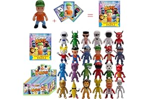 Gensly Cartes Stumble Guys Figurines Stumble Guys Lot de 24 Cartes Stumble Guys Figurines et Cartes sélectionnées au Hasard (il y Aura des doublons)