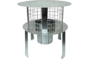 FOXY METAL FABRICATION Chimney Pot Flexible Flue Liner Pot Hanging Cowl to Fit 5" Flexible Flue Liner